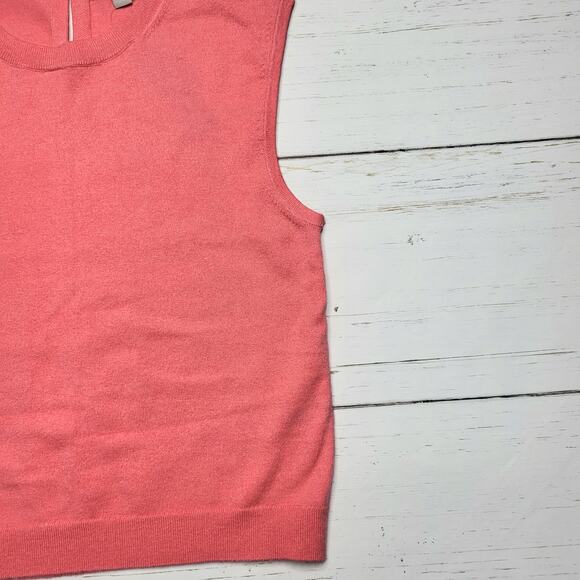 J. Crew Featherweight Cashmere Blend Cropped Sweater Shell Rose Pink Tank Small - Picture 5 of 8